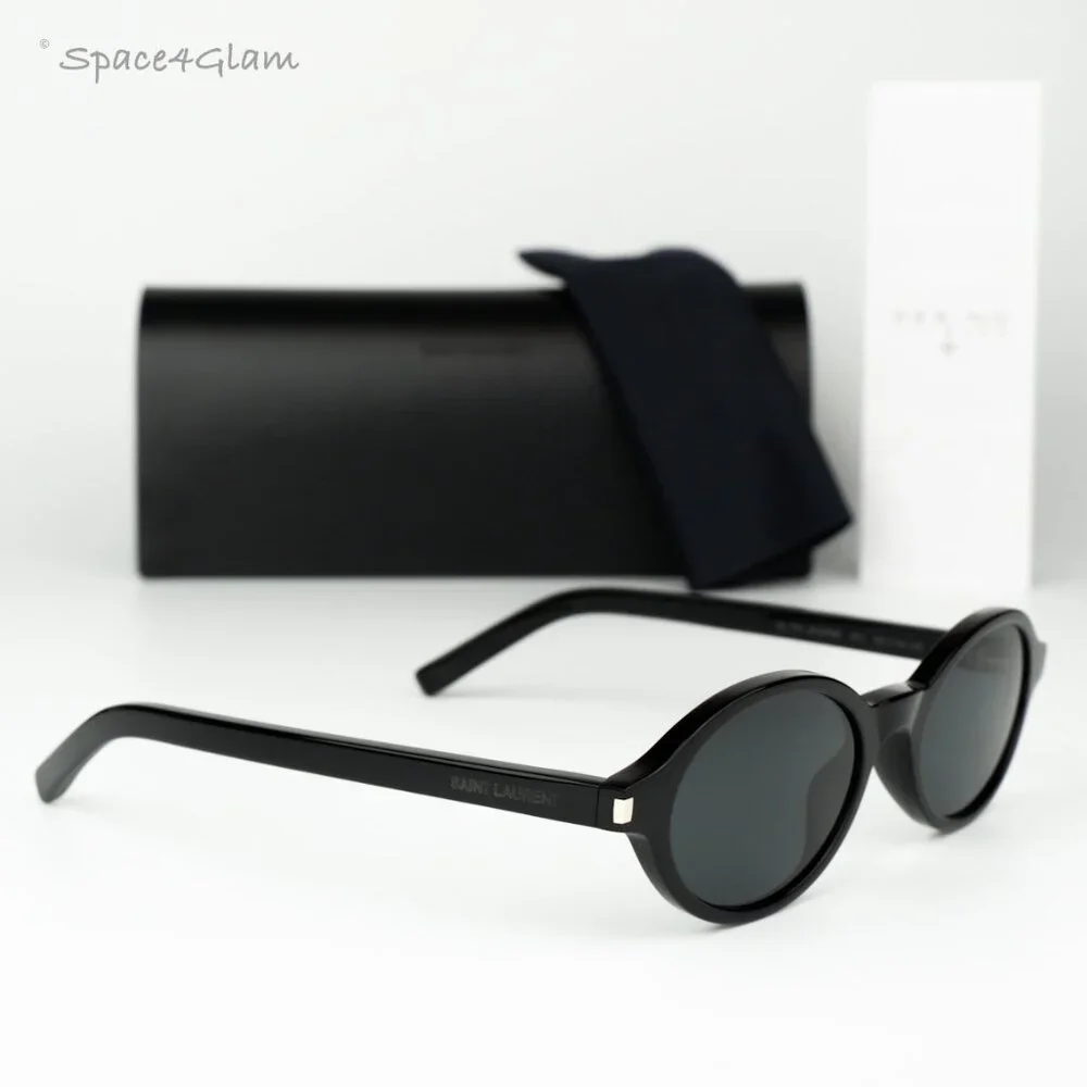 Saint Laurent Men Sunglasses Black Oval SL751 JEANNE 001 BRAND NEW